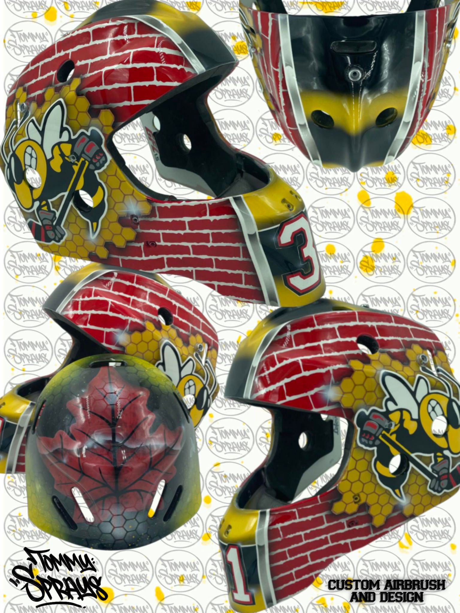 Custom Construction Helmet Art